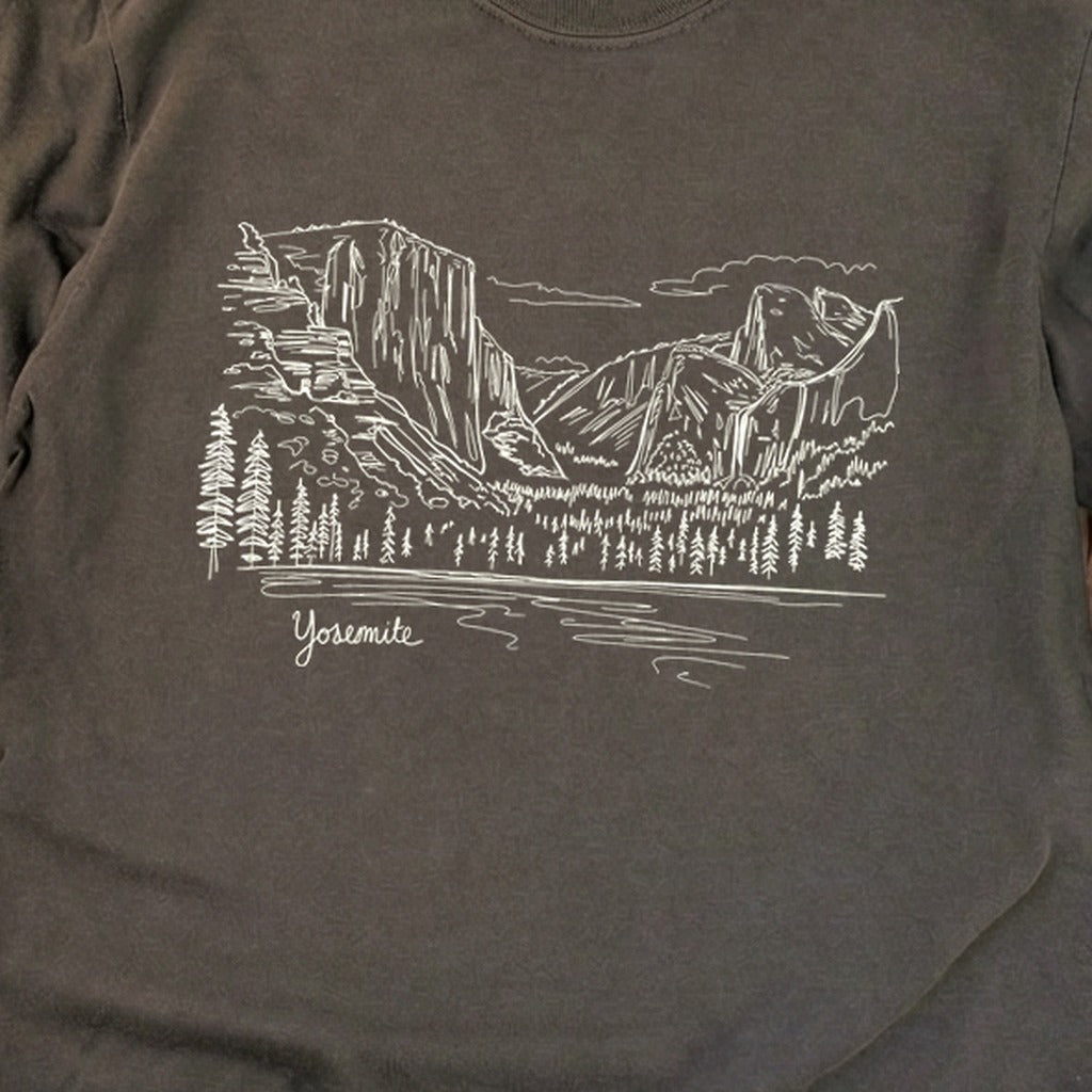 Yosemite Line Drawing Cotton Long Sleeve product image 28