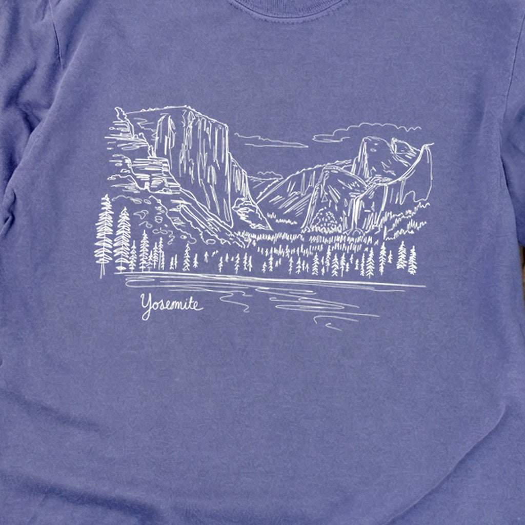 Yosemite Line Drawing Cotton Long Sleeve product image 30
