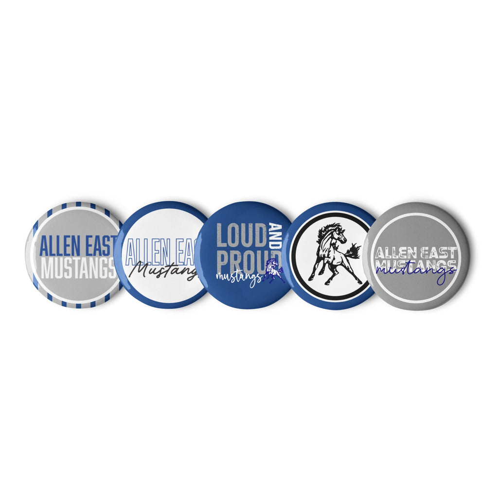 Allen East Mustangs Set of 2.25" Pin Buttons