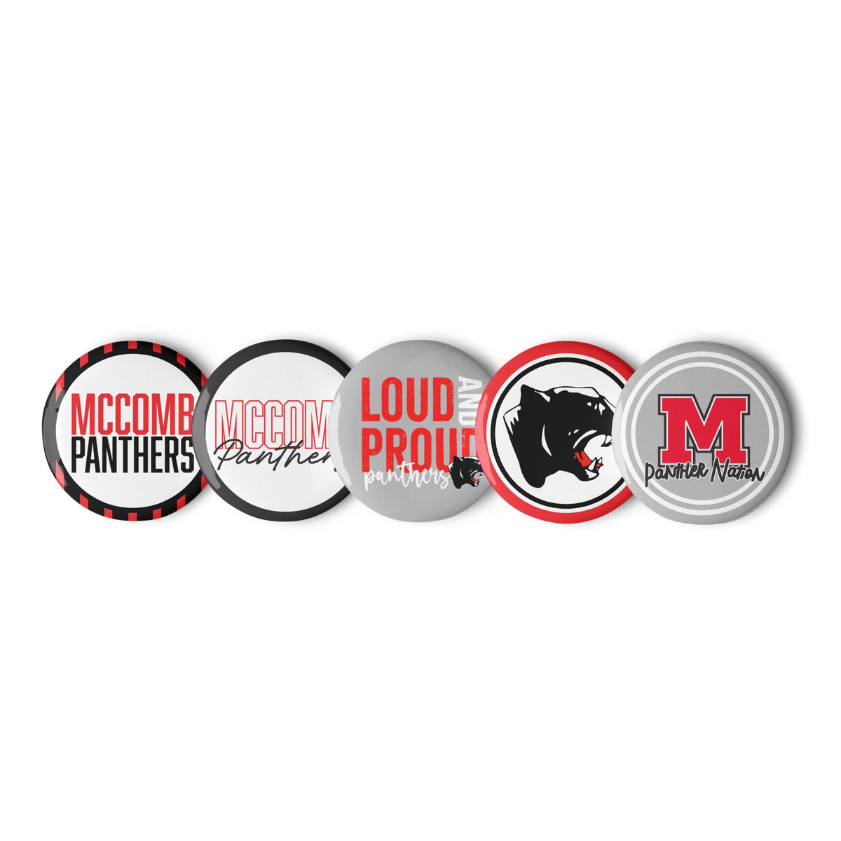McComb Panthers Set of 2.25" Pin Buttons